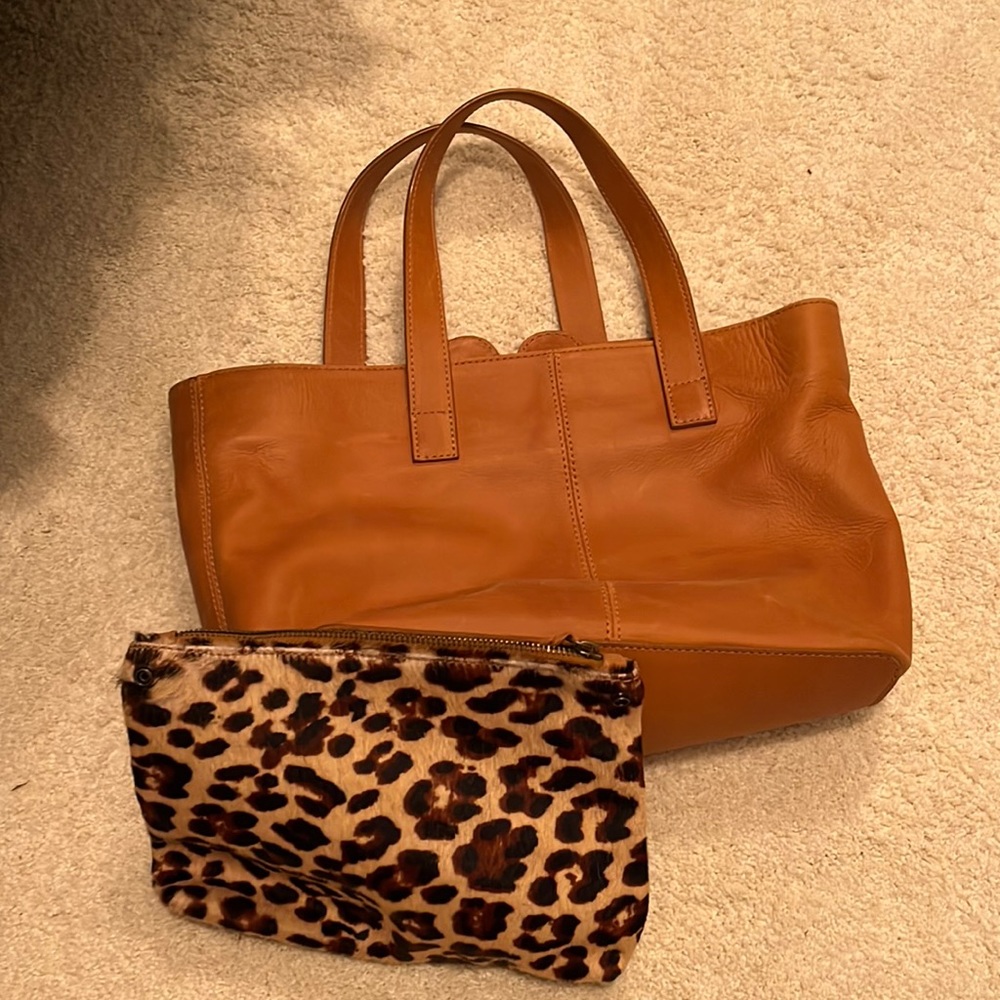 Able “Annie” bag with leopard print pouch